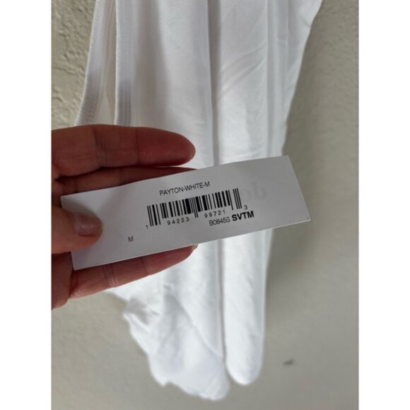 Women's The Drop One-Shoulder Tank Top Size M White - Picture 3 of 8